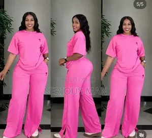 Hot Pink Two-Piece Lounge Set