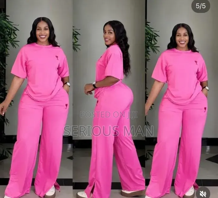 Hot Pink Two-Piece Lounge Set