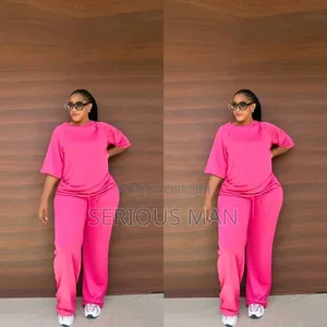 Hot Pink Two-Piece Lounge Set