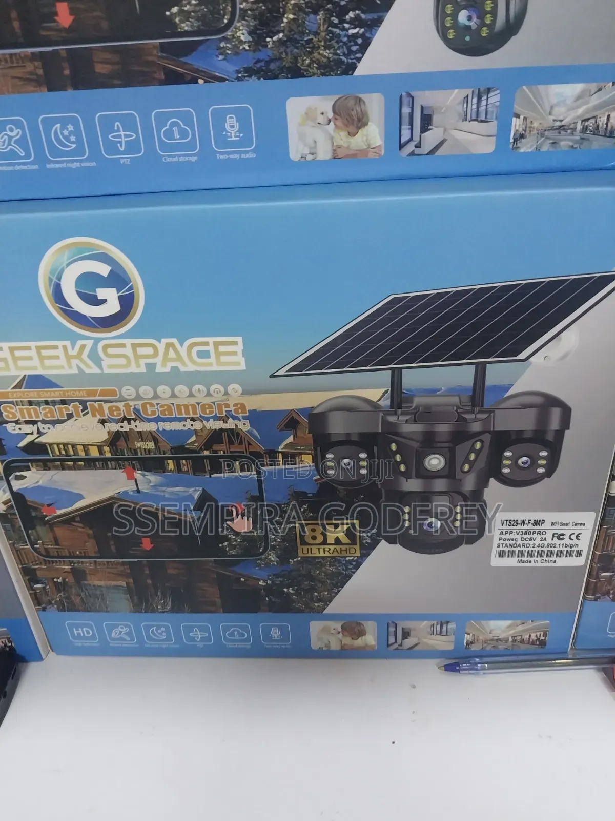 High Decision 1080hd 3lens Solar 4g Camera