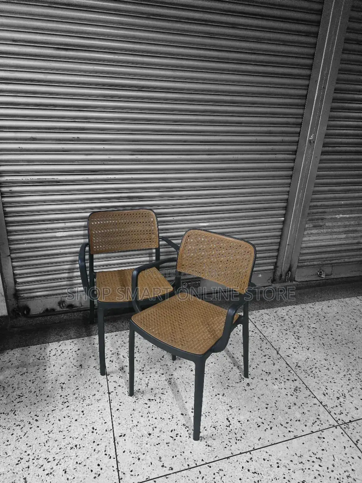 Woven Backrest Plastic Chairs Plastic Chairs