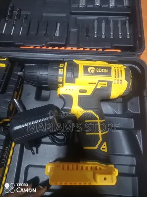 Edon Brand 21-Volt Cordless Drill Set, Two Batteries and a Charger