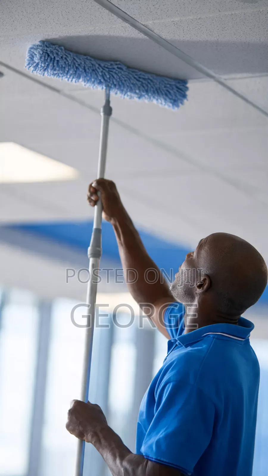 Office High Dusting Cobweb Removal Kampala | Ceilings Fans Corners