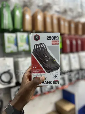 Original 25000mah Eydu Power Bank | 4 Built-in Cables | Slim Portable