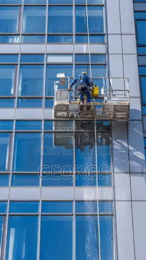 Exterior Building Cleaning Kampala | Glass Tiles Walls | High Pressure