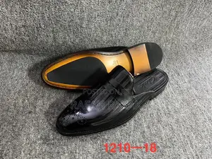 Original Black Leather Clarks Mules Half Shoes