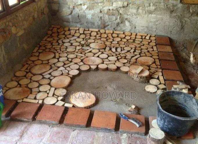 Cordwood Flooring and Construction