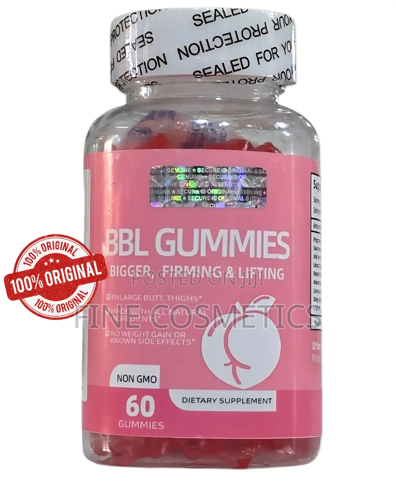 BBL Buttocks Enlargement Gummies Hip/Curvy Figure Shape Up Butt Boost