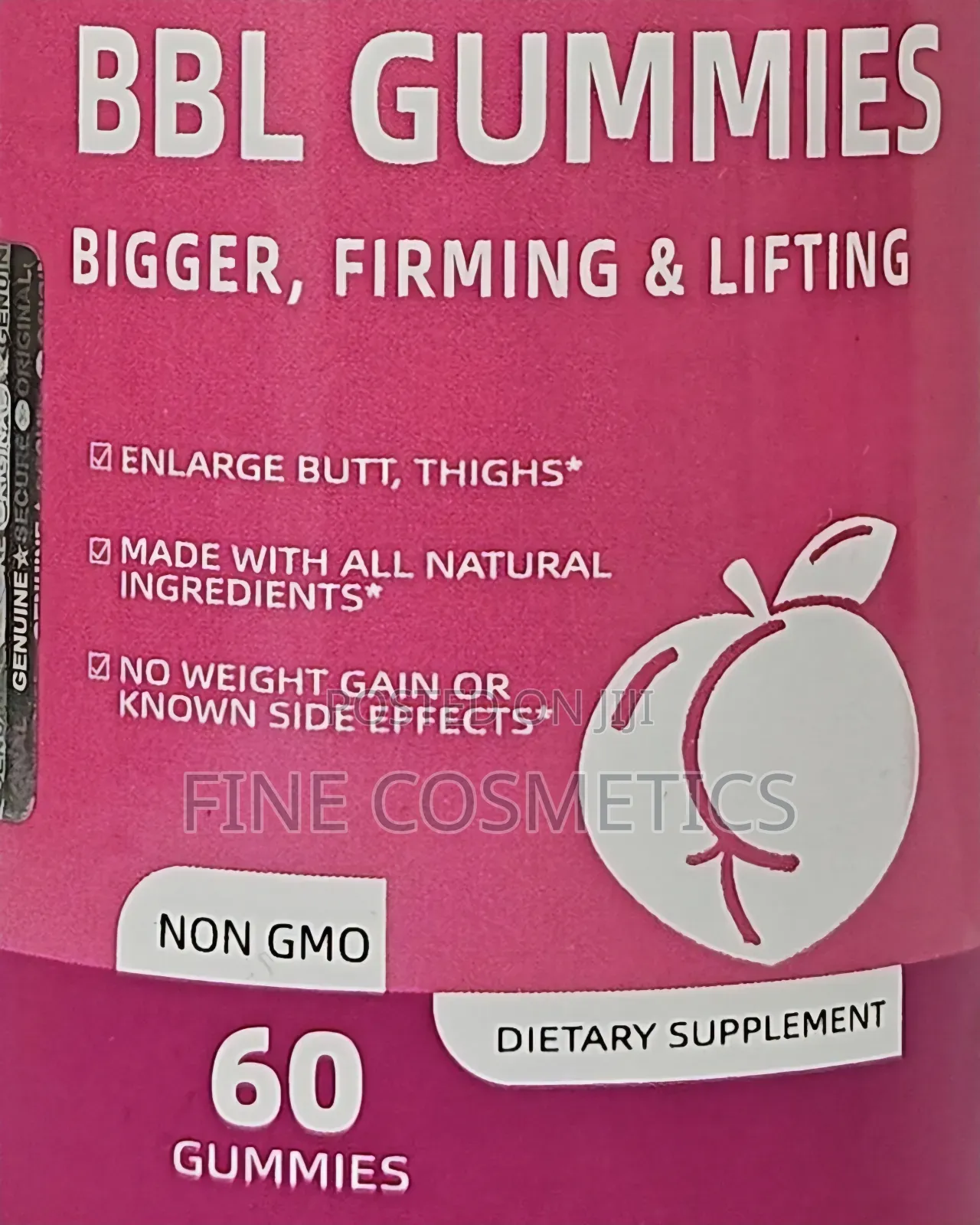 BBL Buttocks Enlargement Gummies Hip/Curvy Figure Shape Up Butt Boost