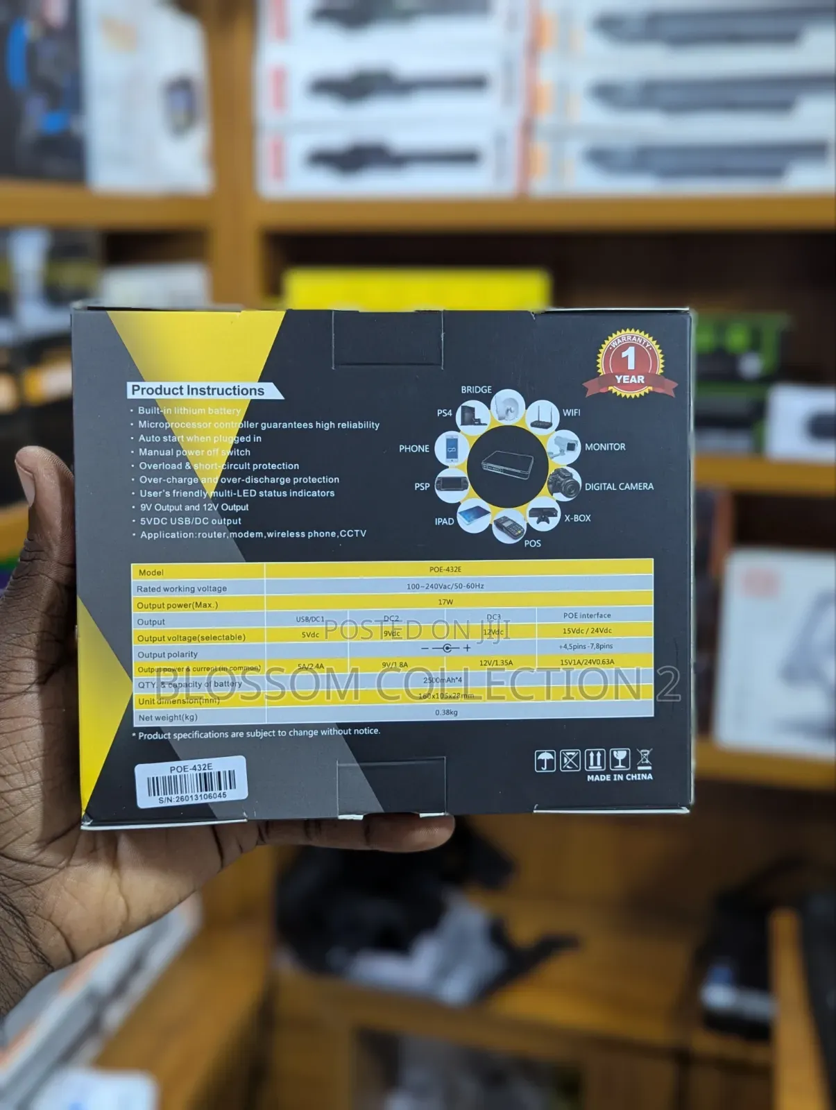 Poe-432e Mini Dc Ups With a 10000mah Battery Network Power Backup.