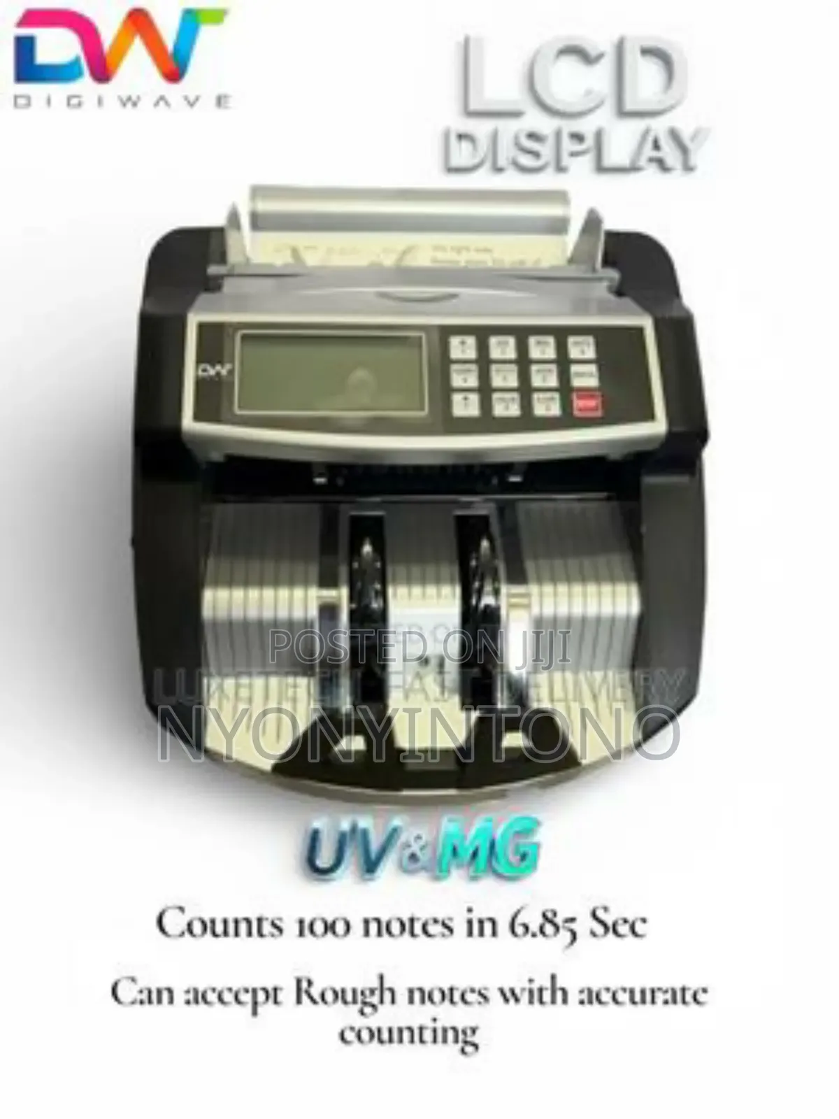 Dw Big LCD Screen 4currency Counter Fake With Value Calculation
