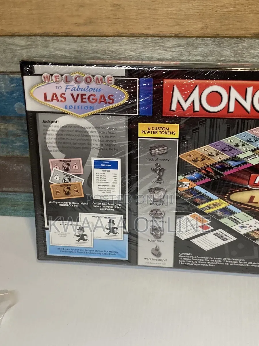 Monopoly Las Vegas Edition Board Game 2009 Hasbro