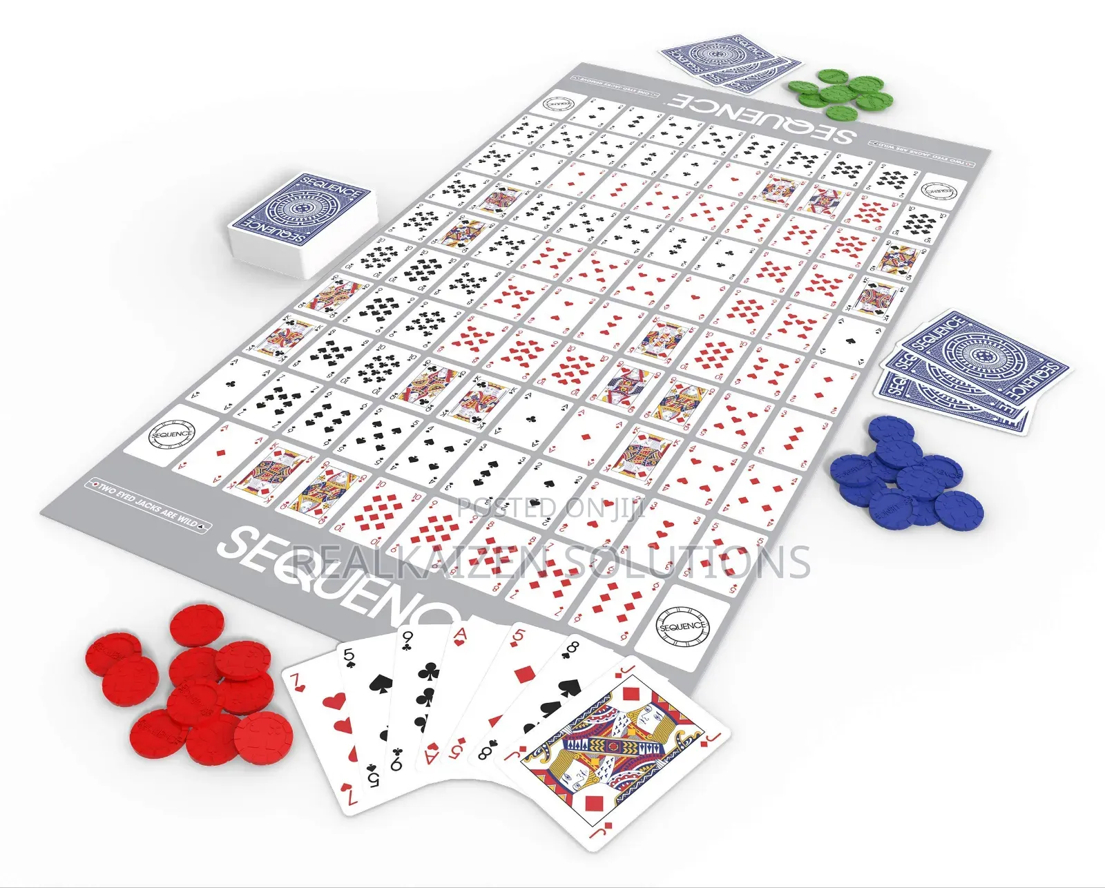 Sequence Luxury Edition Strategy Board Game for 2–12 Players