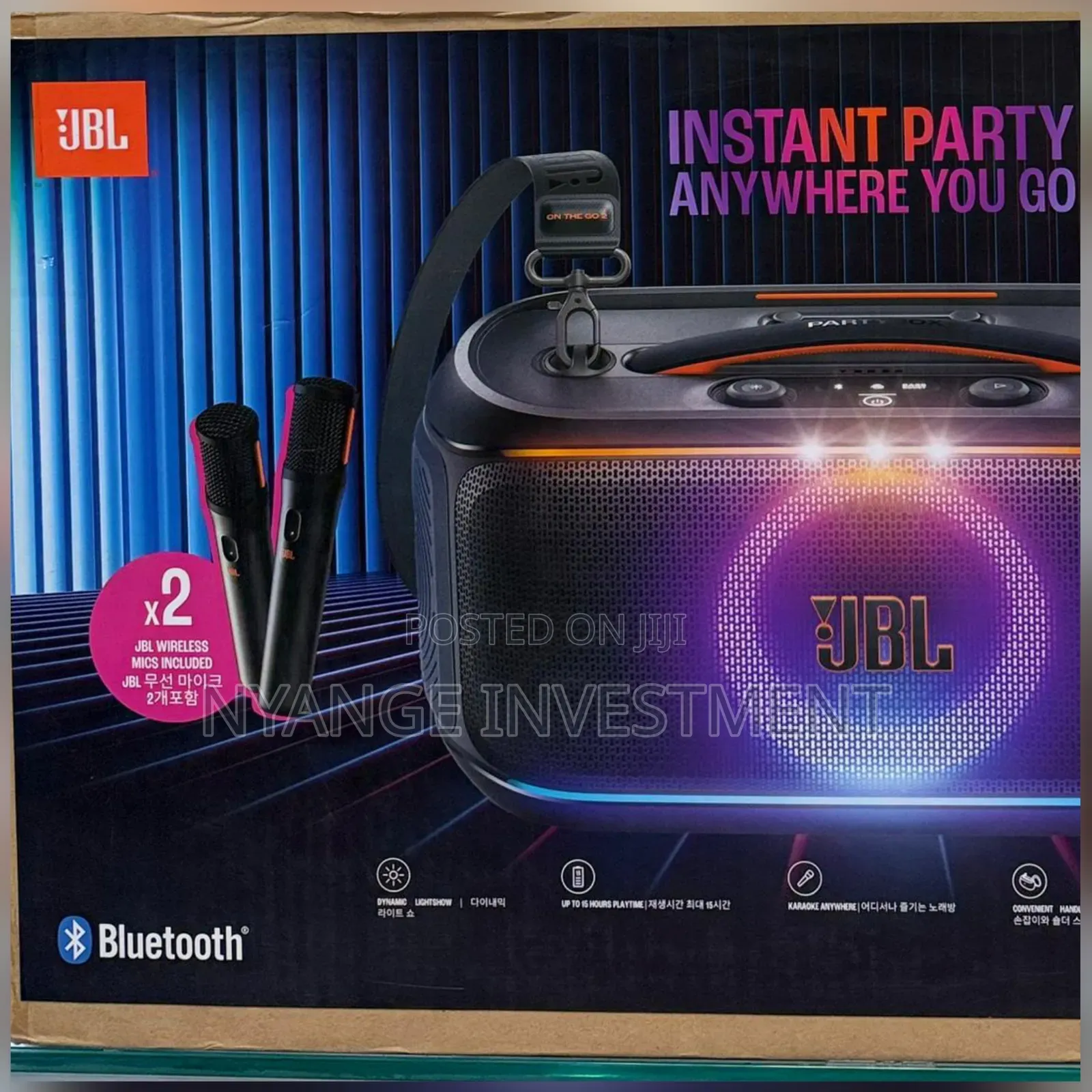 JBL Partybox on-the-Go 2 Portable Bluetooth Speaker
