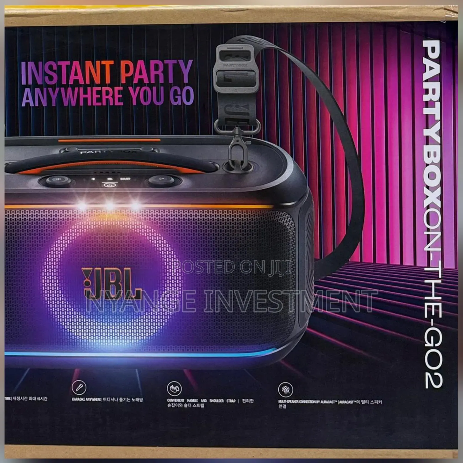 JBL Partybox on-the-Go 2 Portable Bluetooth Speaker