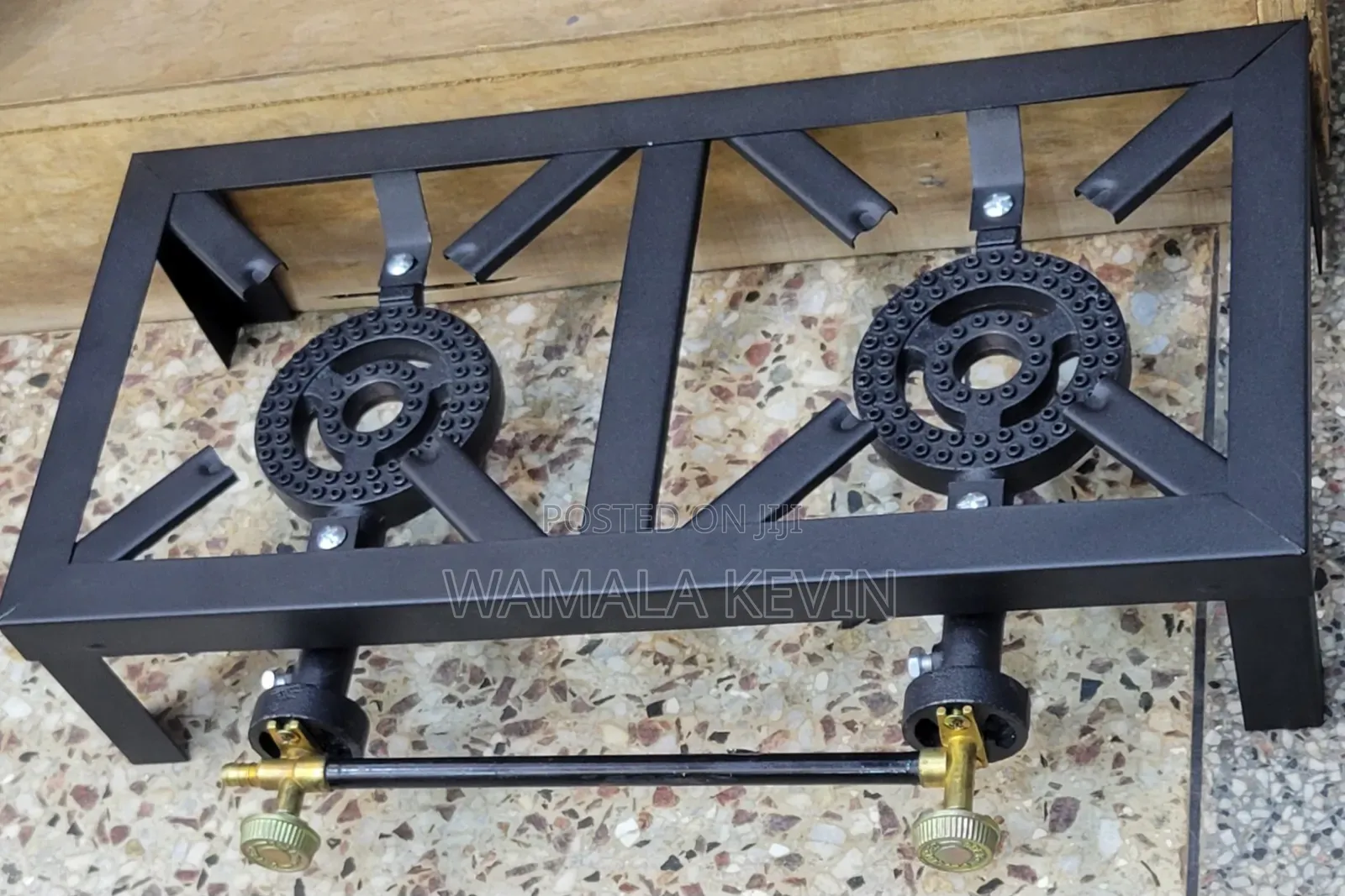 2-Burner Heavy-Duty Iron Gas Stove