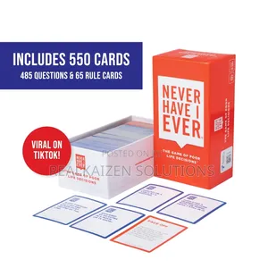 Never Have I Ever Card Funny Game Party Game of Poor Life Decisions