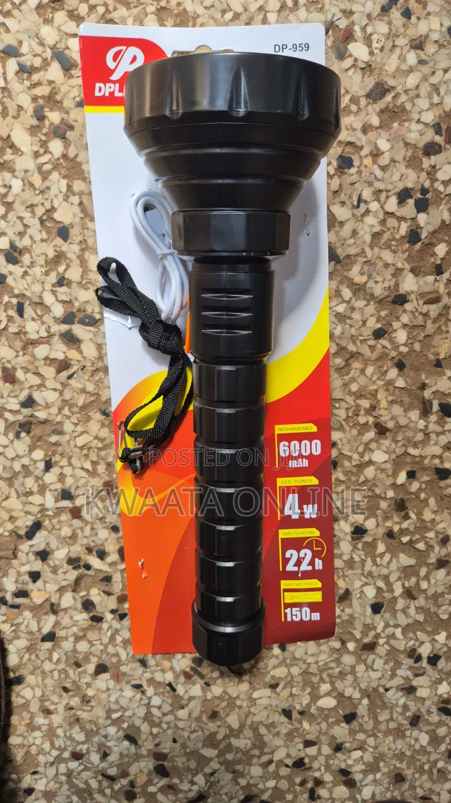 Dp-959, Super Bright Usb Rechargeable Torch Led Flashlight 4w, Camping