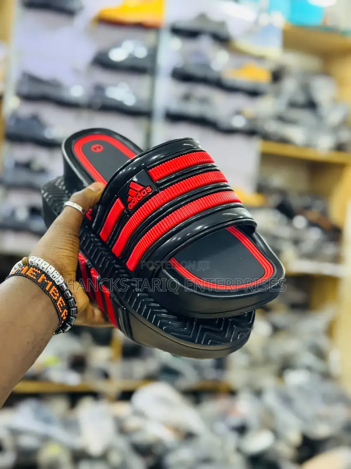 Vibrant Neon Green Adidas Platform Slides