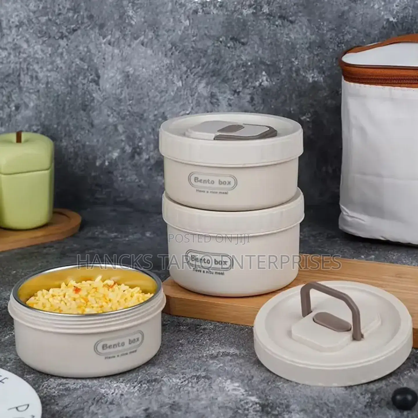 Stackable Bento Lunch Box Set With Insulated Bag