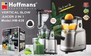 Hoffmans 2-in-1 Vertical Slow Juicer (Model Hm-638) – 280w
