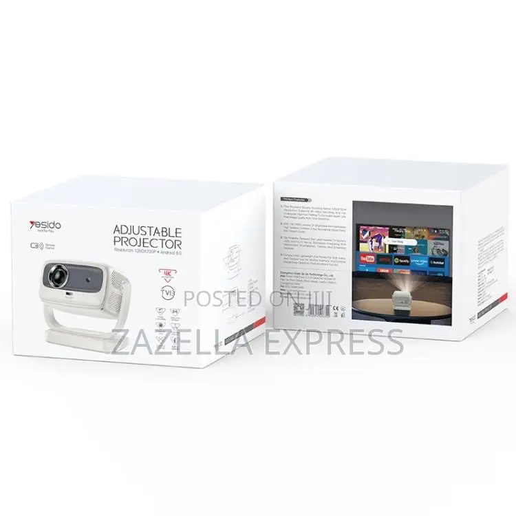 Yesido Tv13 Adjustable Smart Projector | Full Hd 1080p Resolution