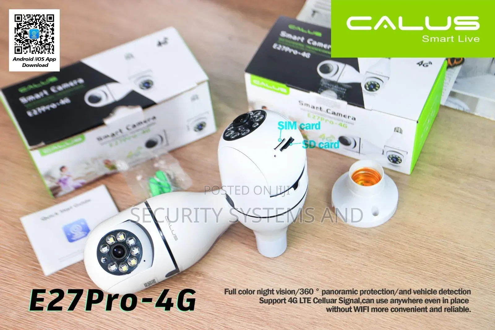 4g Simcard Bulb Smart Camera With Motion Sensor,Night Vision and Audio