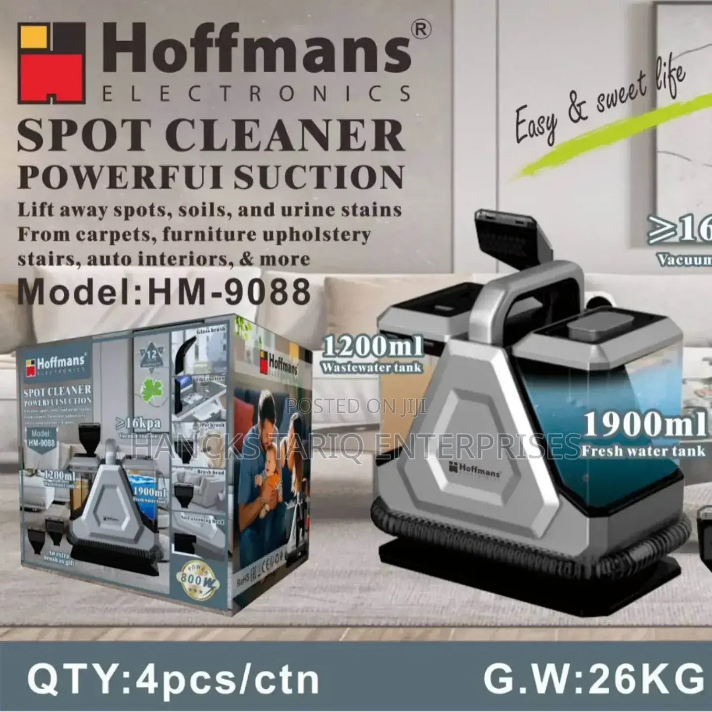 Hoffmans Powerful Spot Cleaner (Model Hm-9088) – 800w