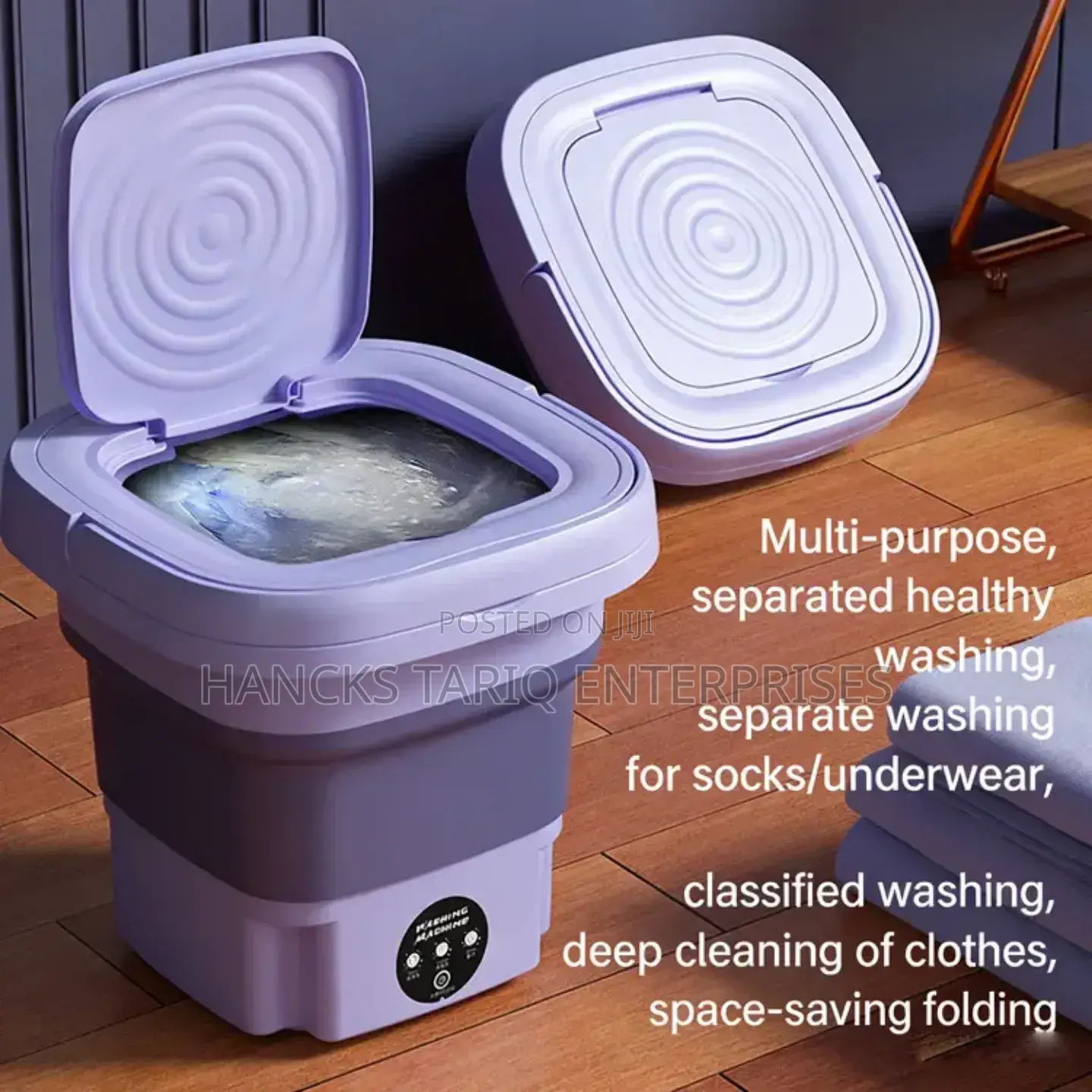 Portable Folding Mini Washing Machine – Space-saving Laundry Solution