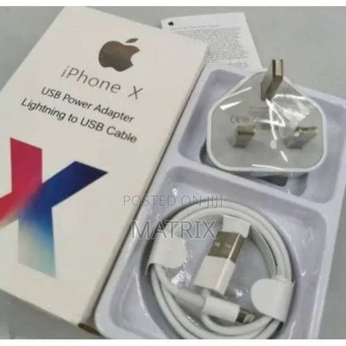 Usb Power Adapter and a Lightning to Usb Cable.