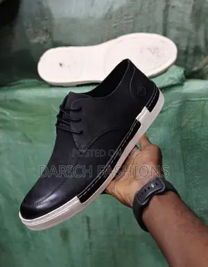 Black Leather Timberland Shoes