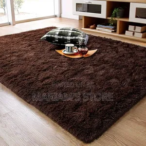 Thick, Brown Shaggy Area Rug Designed to Add a Cozy