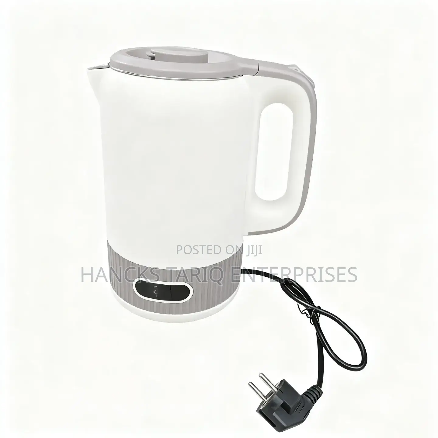 Modern Electric Kettle – Sleek White Grey Fast-Boiling Water Kettle
