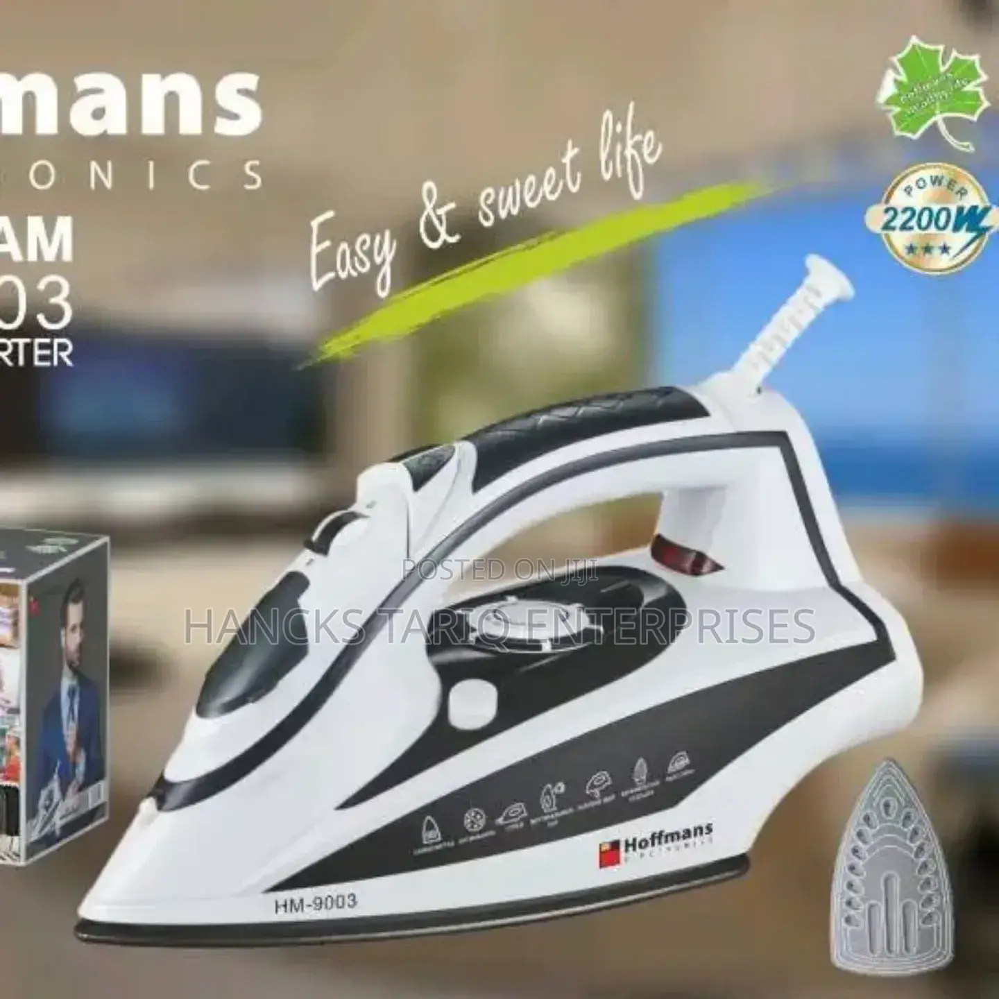 Hoffmans Electronics Electric Steam Iron – Model Hm-9003 (2200w)
