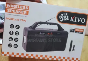 Portable Wireless Speaker With Built-in Solar Panel and a 2200 Mah