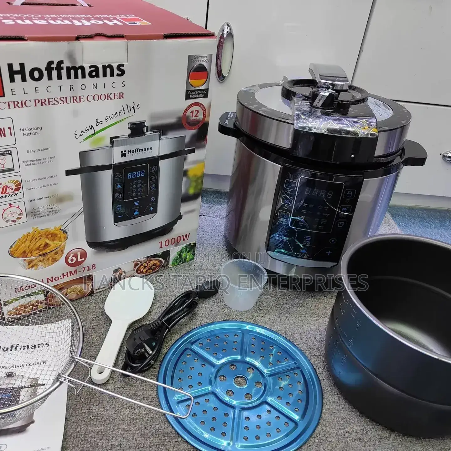 Hoffmans Electronics Electric Pressure Cooker – 6l, 1000w)