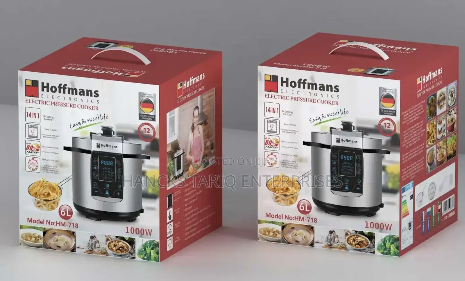 Hoffmans Electronics Electric Pressure Cooker – 6l, 1000w)