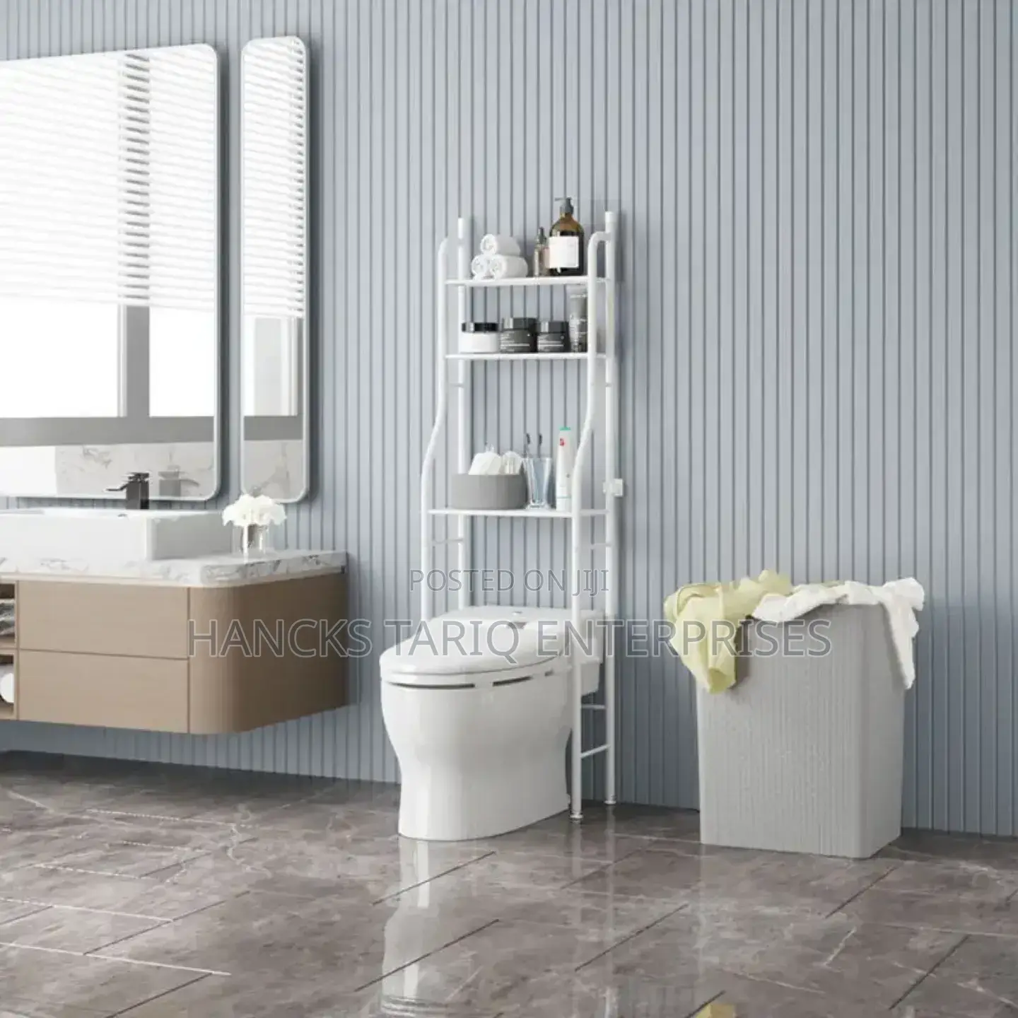 Space-Saving Over-the-Toilet Bathroom Storage Rack