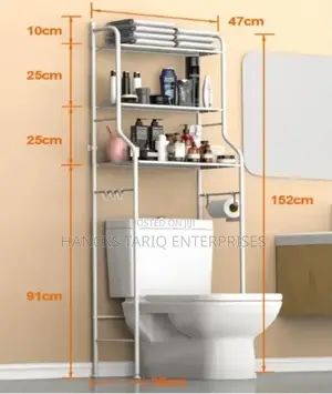 Space-Saving Over-the-Toilet Bathroom Storage Rack