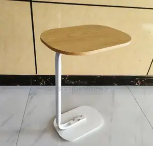 Minimalist C-Shaped Side Table – Compact Laptop Coffee Stand