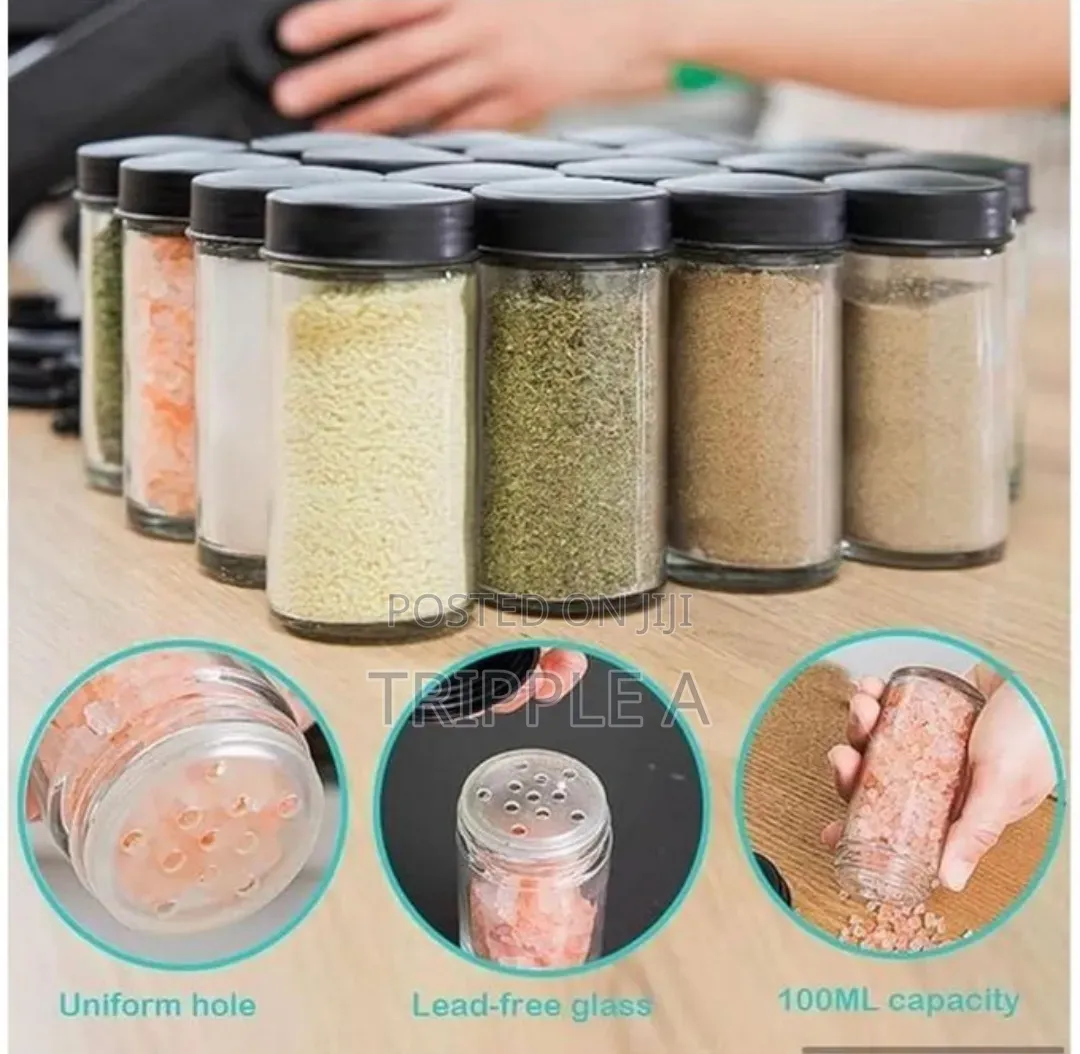 Rotating Spice Rack Organizer With 18 Glass Spice Jar