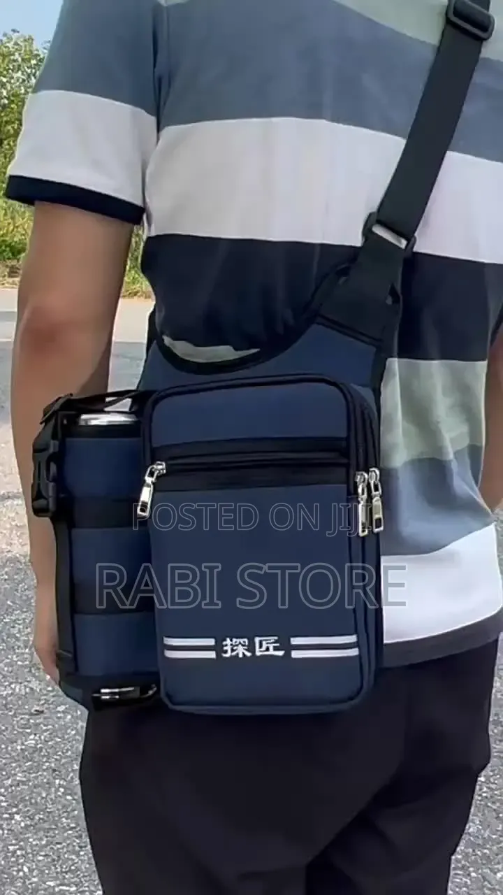 Men’S Shoulder Bag With Bottle Section
