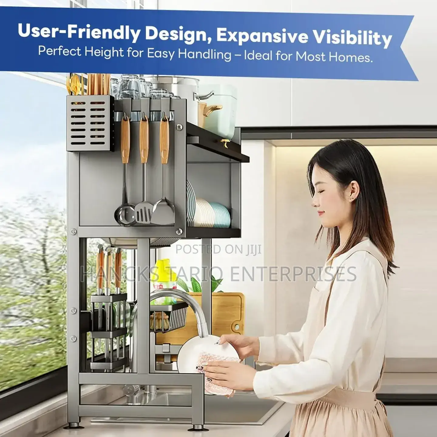 All-in-One Over-the-Sink Kitchen Storage Rack
