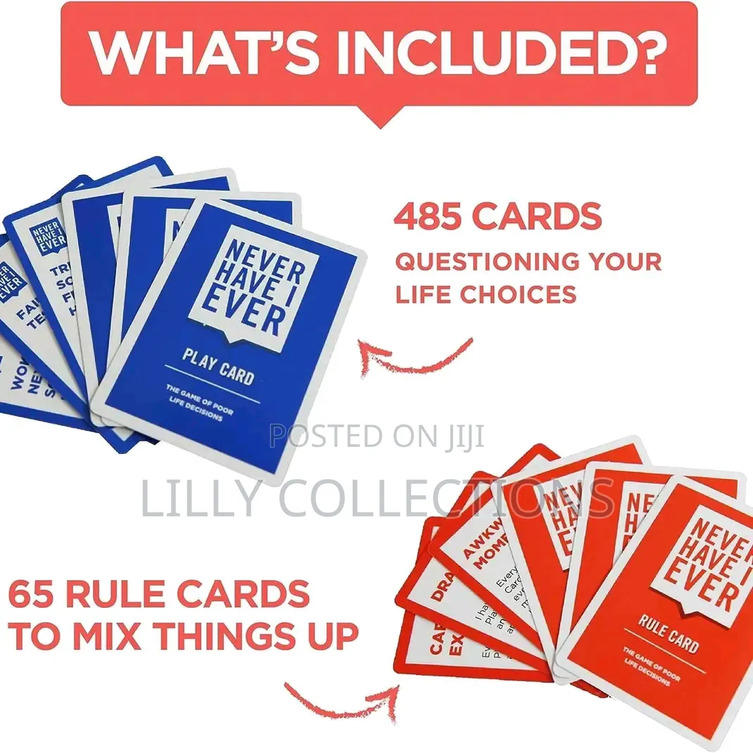 Never Have I Ever Game Cards