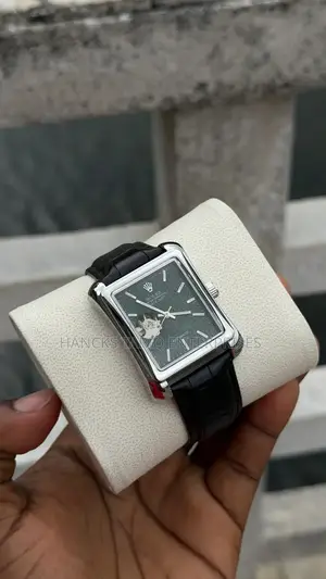 Elegant Rectangular Rolex-Style Automatic Watch
