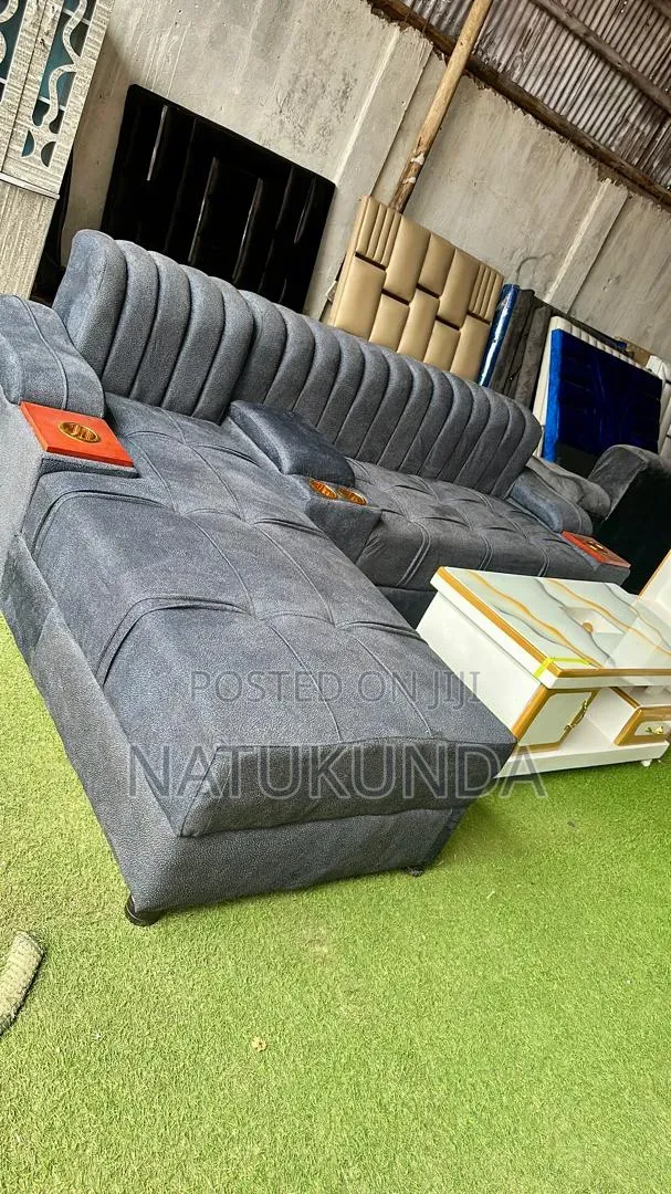 L Shape Sofa in Light Grey