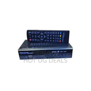 Phelistar Package of Fta Decoder+ Antenna+Free Tv Guard-Silver/Black
