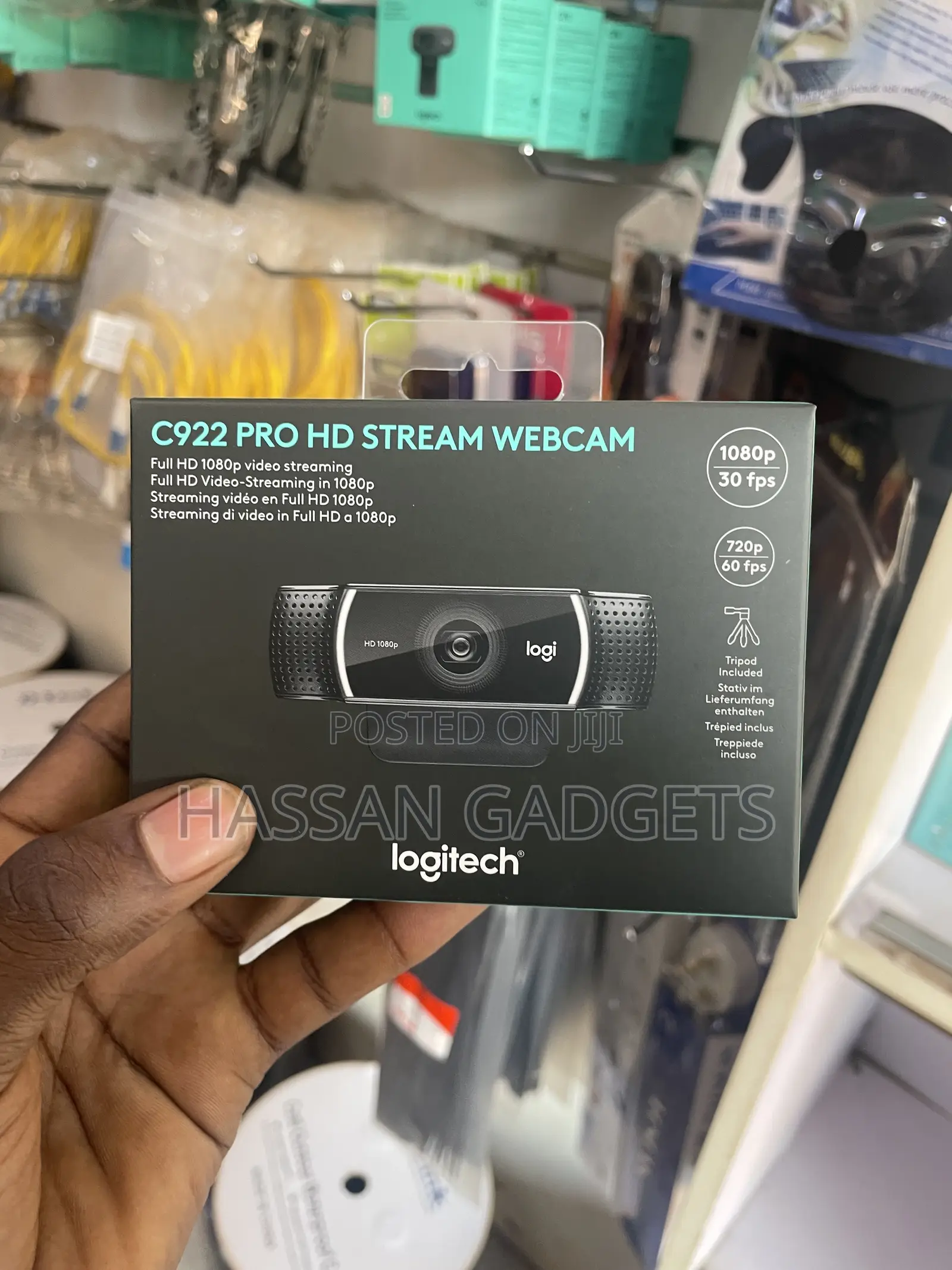 Logitech C922 Pro Stream Webcam 1080p Camera for Hd Video Streaming