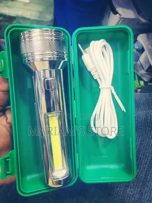 Rechargeable Torch Light With a Metallic Finish