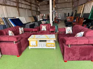 Sofa Set in Maroon Color
